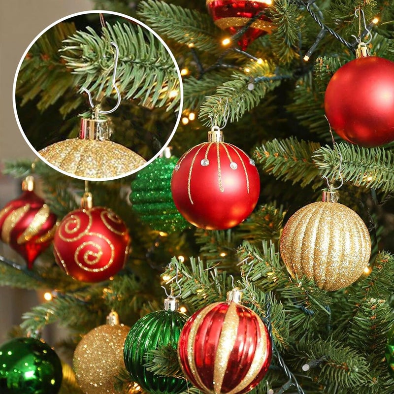 Luktastic Ornament Hooks, 100 Pack Ornament Hangers, Christmas Ornament Hooks, Ornament Hooks for Christmas Trees, Christmas Hooks for Ornaments, Christmas Tree Hooks Ornaments Christmas Tree Decorations,Sliver - Image 3